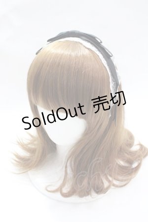 画像: axes femme kawaii / レースリボンカチューシャ  黒 Y-25-08-08-018-AX-AC-SZ-ZY
