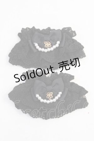 画像: axes femme kawaii / レーシーお袖留め  黒 Y-25-08-08-022-AX-ZA-SZ-ZY