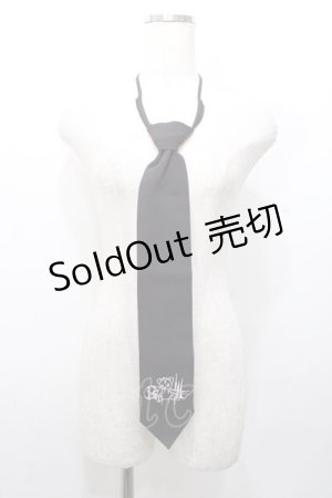 画像: Amilige / Bandit Bear 刺繍ネクタイ  黒 Y-25-08-08-025-PU-ZA-SZ-ZY