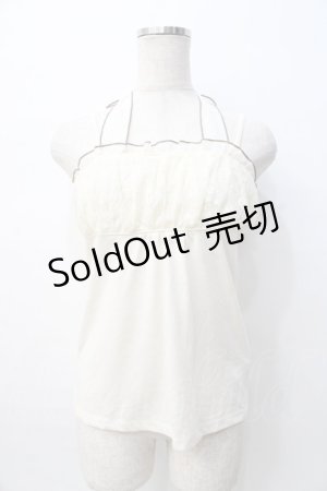 画像: axes femme / シフォンホルターキャミ M 生成り Y-25-08-08-029-AX-TO-SZ-ZY