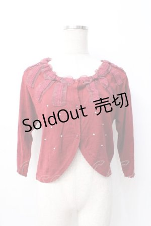 画像: axes femme / リボンデザインボレロ M 赤 Y-25-08-08-033-AX-TO-SZ-ZY