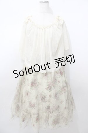 画像: axes femme / 2wayバラ柄キャミワンピース  生成り Y-25-08-11-038-AX-OP-SZ-ZT105