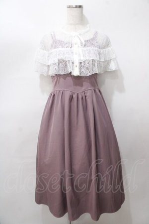 画像: axes femme POETIQUE / レースケープ付キャミワンピース M ピンク Y-25-08-11-043-AX-OP-SZ-ZY