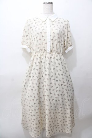画像: axes femme POETIQUE / ベアドットシャツ風ワンピース M 生成り Y-25-08-11-046-AX-OP-SZ-ZY