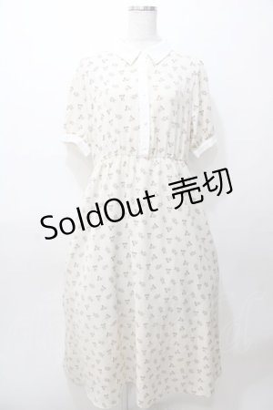 画像: axes femme POETIQUE / ベアドットシャツ風ワンピース M 生成り Y-25-08-11-046-AX-OP-SZ-ZY