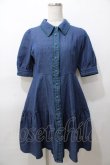 画像1: axes femme POETIQUE / ティアードデニムワンピース M インディゴ Y-25-08-11-048-AX-OP-SZ-ZT221 (1)