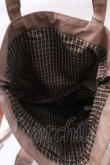 画像4: Maison de FLEUR / キャンバスダブルリボントートバッグ  ブラウン Y-25-08-11-007-LO-OP-SZ-ZY (4)
