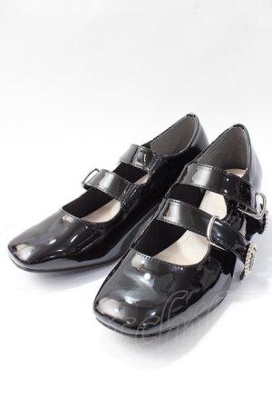 画像: axes femme POETIQUE / ビジューバックルパンプス M 黒 Y-25-08-11-009-AX-SH-SZ-ZY