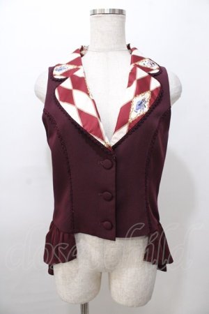 画像: axes femme kawaii / ダイヤ柄ベスト M ワイン Y-25-08-11-012-AX-TO-SZ-ZY