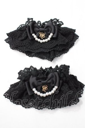 画像: axes femme kawaii / レーシーお袖留め  黒 Y-25-08-11-002-AX-ZA-SZ-ZY