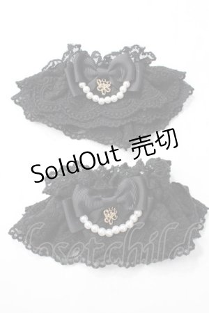 画像: axes femme kawaii / レーシーお袖留め  黒 Y-25-08-11-002-AX-ZA-SZ-ZY