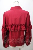画像2: axes femme POETIQUE / フリルデコレーションブラウス M 赤 Y-25-08-11-015-AX-BL-SZ-ZY (2)