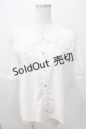 画像: axes femme / アソートボタンビッグ襟ブラウス F 生成り Y-25-08-11-030-AX-BL-SZ-ZY