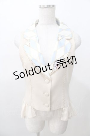 画像: axes femme kawaii / ダイヤ柄ベスト M サックス Y-25-08-11-033-AX-TO-SZ-ZY