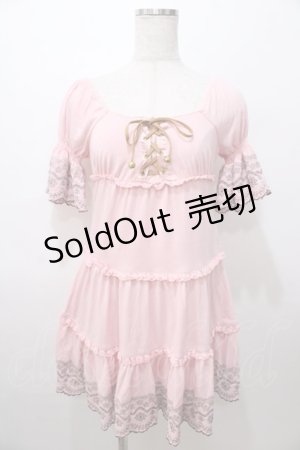 画像: LIZ LISA / 裾刺繍オフショルチュニック 0 ピンク Y-25-08-13-036-LO-OP-SZ-ZI