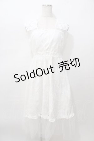 画像: LIZ LISA / チュール×コットンロングワンピース 0 白 Y-25-08-13-040-LO-OP-SZ-ZY