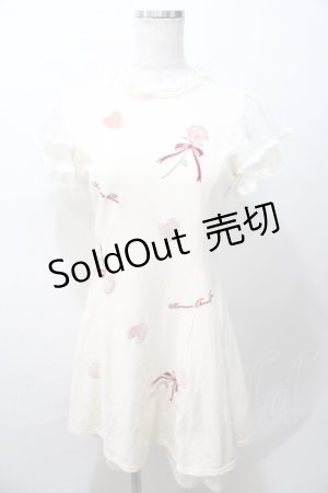 画像: LIZ LISA / ベロアアップリケ裏毛ワワンピース 0 アイボリー Y-25-08-13-042-LO-OP-SZ-ZY