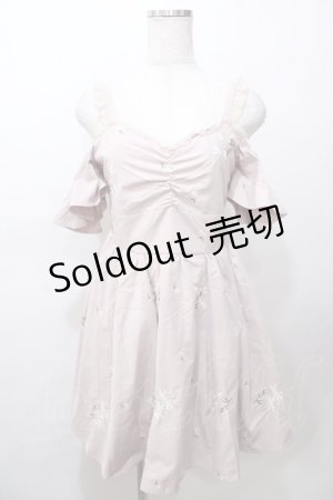 画像: LIZ LISA / 刺繍肩あきワンピース 0 ピンク Y-25-08-13-049-LO-OP-SZ-ZI