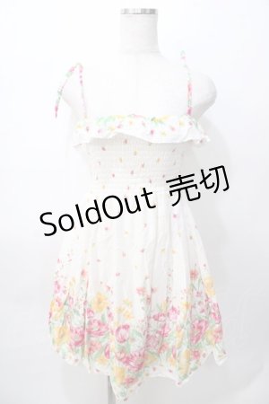 画像: LIZ LISA / チューリップ柄キャミワンピース 0 アイボリー Y-25-08-13-059-LO-OP-SZ-ZI