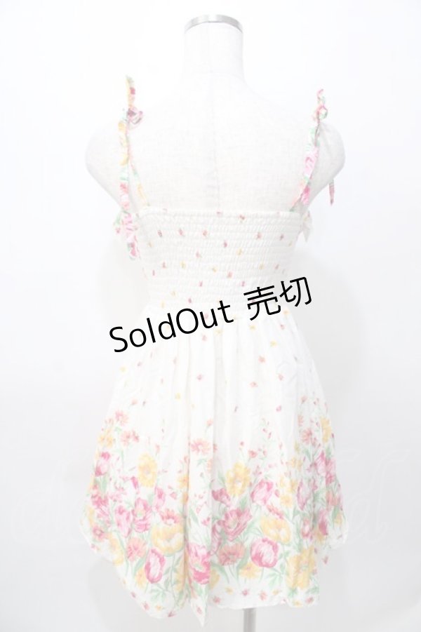 画像2: LIZ LISA / チューリップ柄キャミワンピース 0 アイボリー Y-25-08-13-059-LO-OP-SZ-ZI (2)