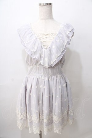 画像: LIZ LISA / 刺繍入りチュールノースリワンピ 0 ラベンダー Y-25-08-13-085-LO-OP-SZ-ZY