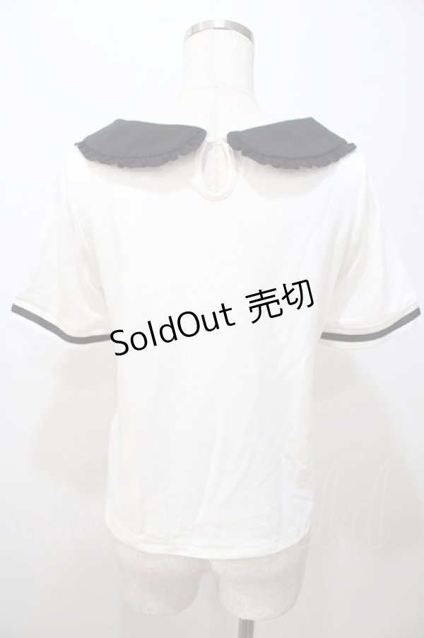 画像2: LIZ LISA / バイカラーリボントップス 0 オフ白 Y-25-08-13-012-LO-TO-SZ-ZI (2)