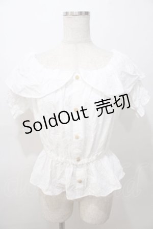 画像: LIZ LISA / 花刺繍オフショルブラウス 0 白 Y-25-08-13-027-LO-BL-SZ-ZI