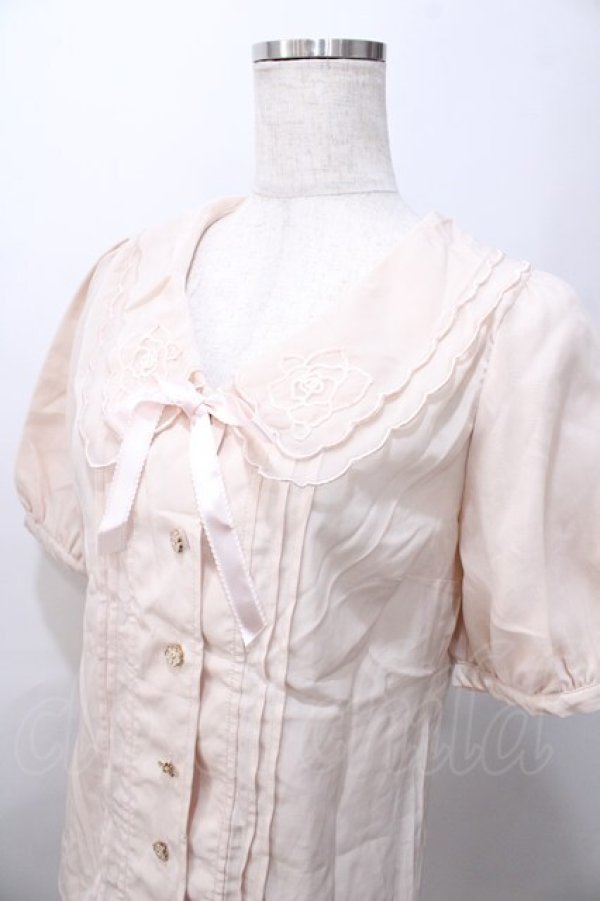 画像3: LIZ LISA / バラ刺繍スカラップブラウス 0 ベージュ Y-25-08-13-030-LO-BL-SZ-ZY (3)