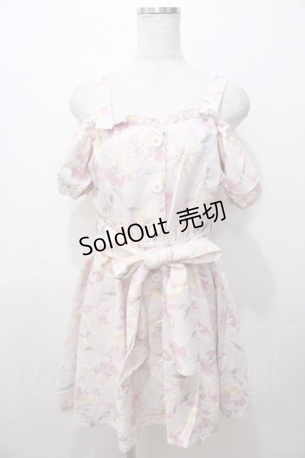 画像1: LIZ LISA / 水彩花柄ワンピース 0 ピンク Y-25-08-13-034-LO-OP-SZ-ZT155 (1)
