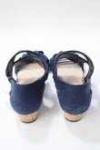 画像3: axes femme / 編み込みクロスベルトサンダル M 紺 Y-25-08-15-043-AX-SH-SZ-ZT501 (3)