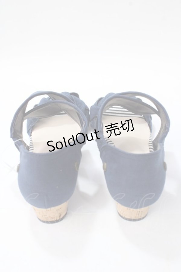 画像3: axes femme / 編み込みクロスベルトサンダル M 紺 Y-25-08-15-043-AX-SH-SZ-ZT501 (3)