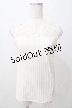 画像: axes femme / 繊細レースタンク M 生成り Y-25-08-15-050-AX-TO-SZ-ZI