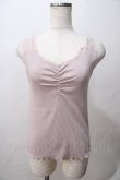 画像1: axes femme POETIQUE / 肩レースリブカットタンク M ピンク Y-25-08-15-051-AX-TO-SZ-ZT011 (1)