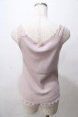 画像2: axes femme POETIQUE / 肩レースリブカットタンク M ピンク Y-25-08-15-051-AX-TO-SZ-ZT011 (2)