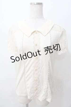 画像: axes femme / レース使いブラウス風プルオーバー M 生成り Y-25-08-15-057-AX-TO-SZ-ZI