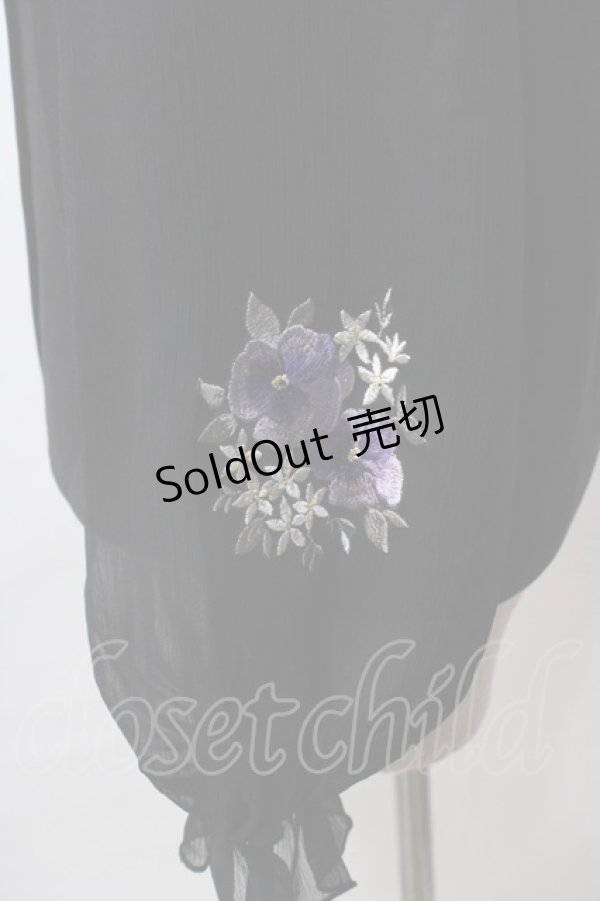 画像3: axes femme POETIQUE / パンジー刺繍カットPO M 黒 Y-25-08-15-070-AX-TO-SZ-ZI (3)