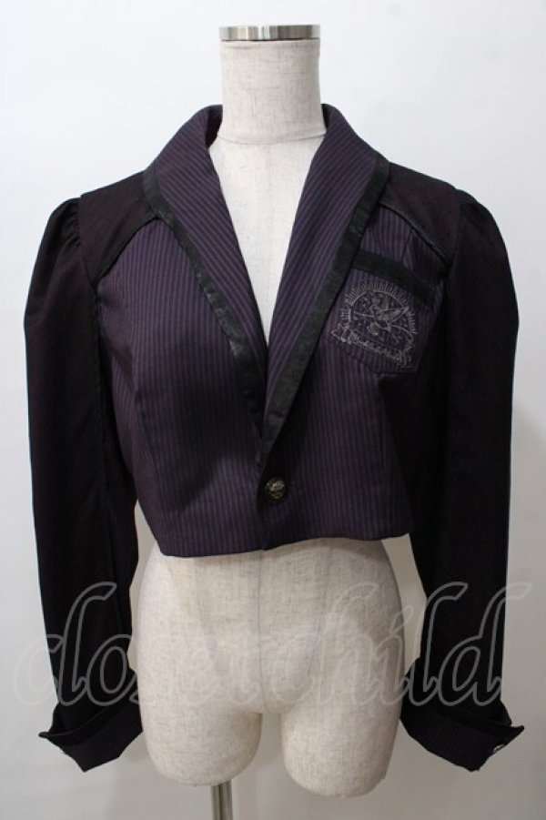 画像1: Hoshibako Works / ヒヤシンスの詩　ショートジャケット  パープル Y-25-08-15-091-LO-JA-SZ-ZY (1)