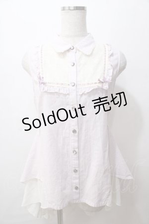 画像: axes femme POETIQUE / ブロッキングストライプチュニ M ラベンダー Y-25-08-15-095-AX-OP-SZ-ZY