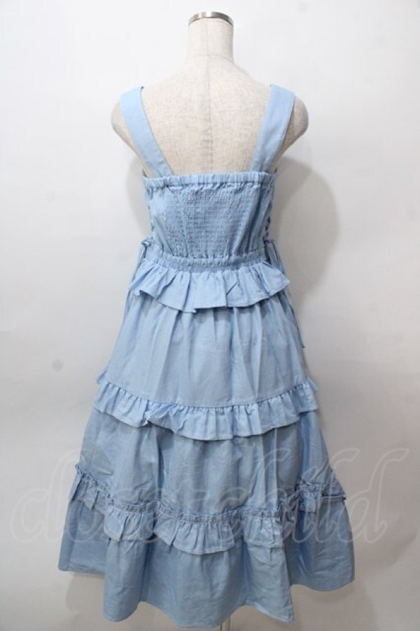 画像2: axes femme / フリルデザインジャンスカ F サックス Y-25-08-15-102-AX-OP-SZ-ZT106 (2)