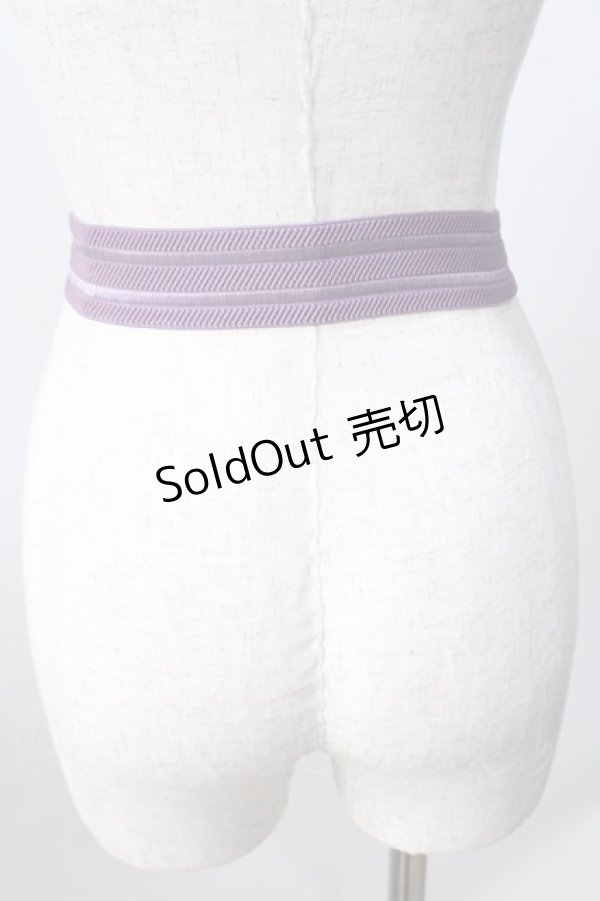 画像2: sha＊lan＊ra / リボンゴムベルト  ラベンダー Y-25-08-15-012-LO-ZA-SZ-ZY (2)