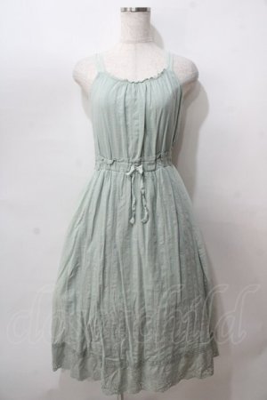 画像: axes femme / カットワークレースコットンキャミワンピース M ミント Y-25-08-15-107-AX-OP-SZ-ZY