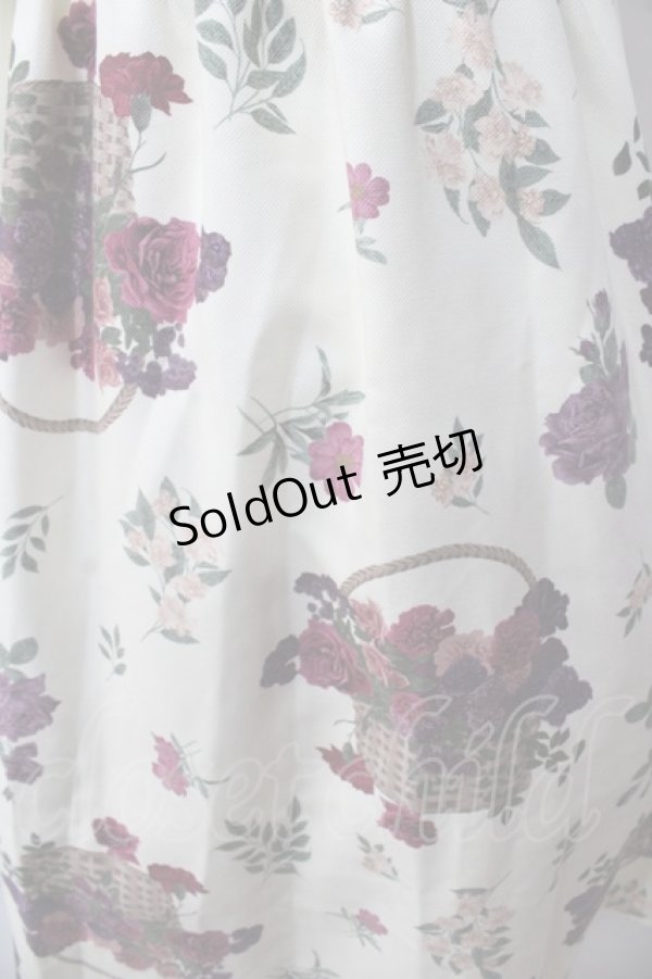 画像3: axes femme / バスケットブーケ柄ジャンスカ M クリーム Y-25-08-15-108-AX-OP-SZ-ZI (3)