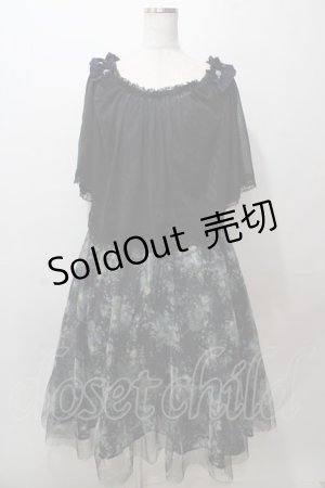 画像: axes femme / 2wayバラ柄キャミワンピース F 黒 Y-25-08-15-113-AX-OP-SZ-ZY