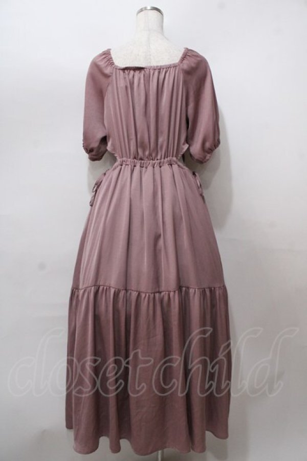 画像2: axes femme POETIQUE / パフ袖ウエストカットワンピース  ピンク Y-25-08-15-116-AX-OP-SZ-ZT119 (2)