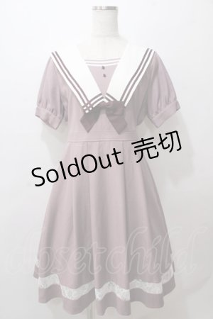 画像: axes femme POETIQUE / クラシックセーラーワンピース  ピンク Y-25-08-15-117-AX-OP-SZ-ZY
