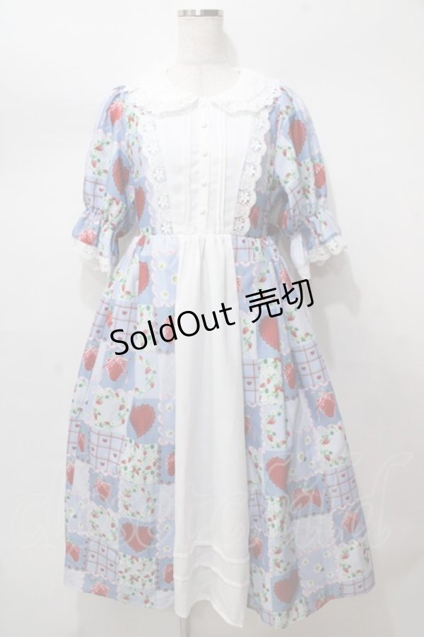 画像1: axes femme kawaii / ハピネスベリーワンピース  サックス Y-25-08-15-119-AX-OP-SZ-ZT114 (1)