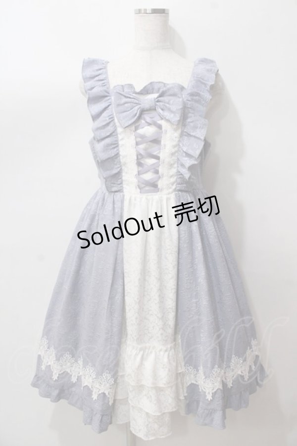 画像1: axes femme kawaii / ロココジャンパースカート  サックス Y-25-08-15-120-AX-OP-SZ-ZH (1)