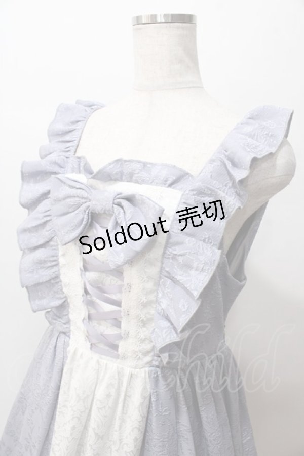 画像3: axes femme kawaii / ロココジャンパースカート  サックス Y-25-08-15-120-AX-OP-SZ-ZH (3)