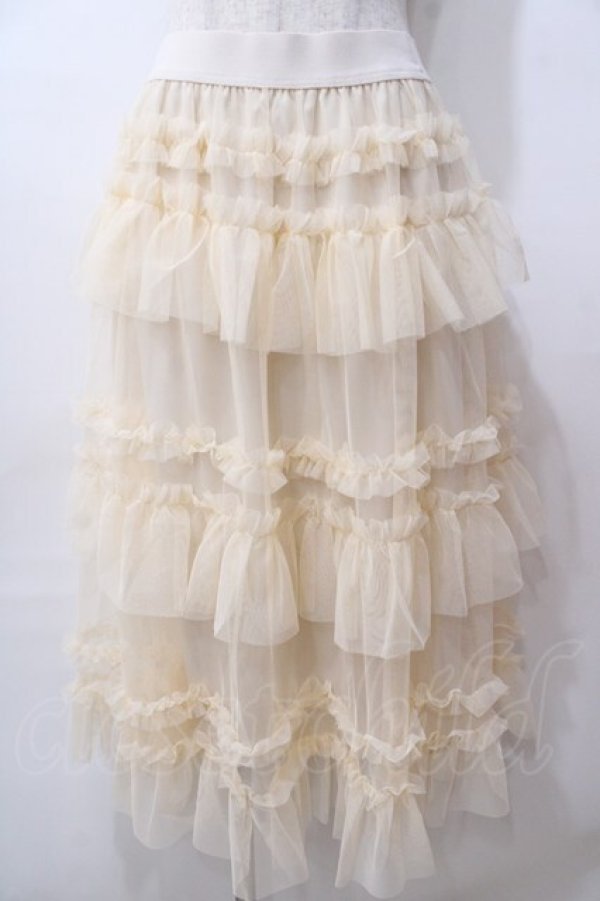 画像1: FLC / 星名桜子 チュールスカート L 生成 Y-25-08-15-148-LO-SK-SZ-ZT184 (1)