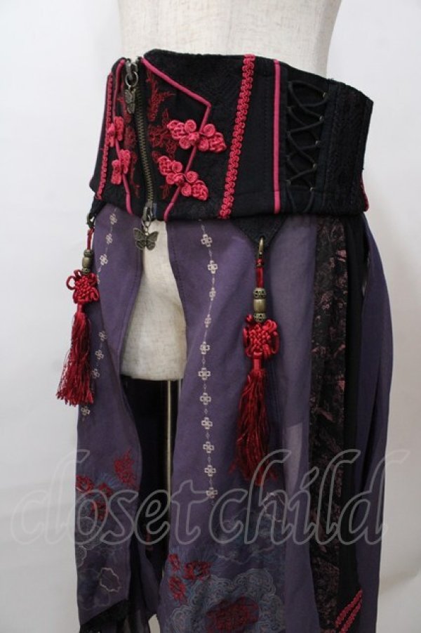 画像3: Ozz oneste / 百鬼夜行コルセットスカート  パープル Y-25-08-15-160-OO-SK-SZ-ZY (3)